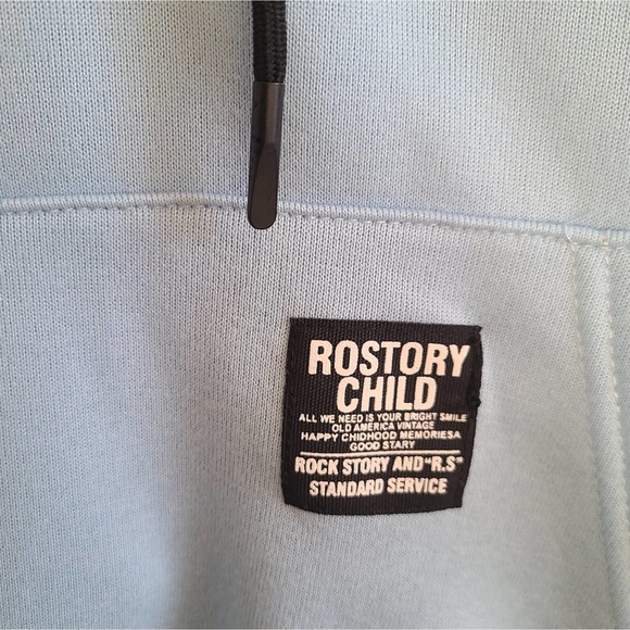 Zaful Forever Young Blue And Black Classic Rostory Child Hoodie SZ 6 NWT - Picture 3 of 11